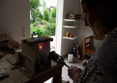 Verschweißen des Mokume Gane Barrens