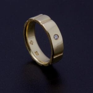Rosenkranzring mit Brillant 0,03 ct.